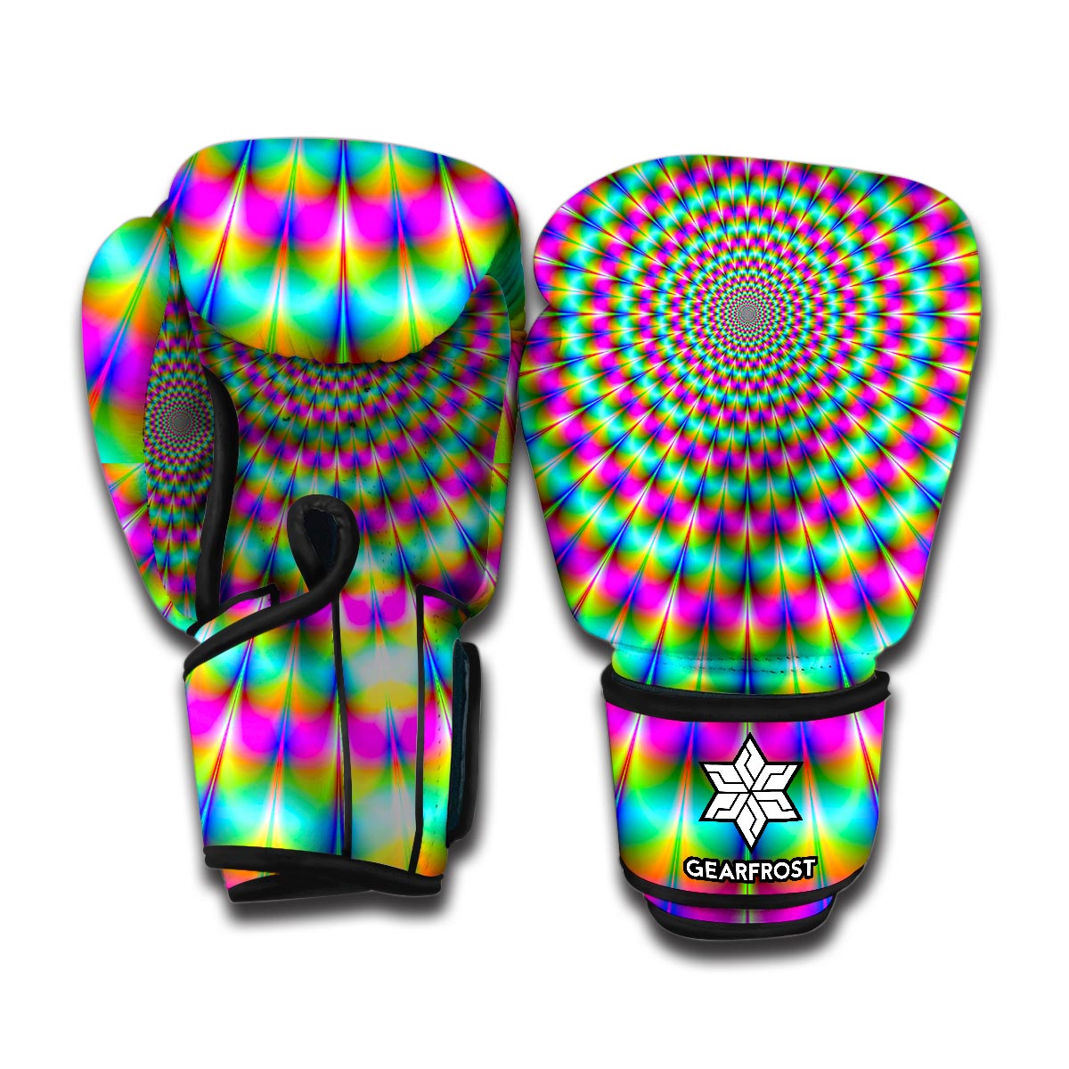 Psychedelic Rave Optical Illusion Boxing Gloves