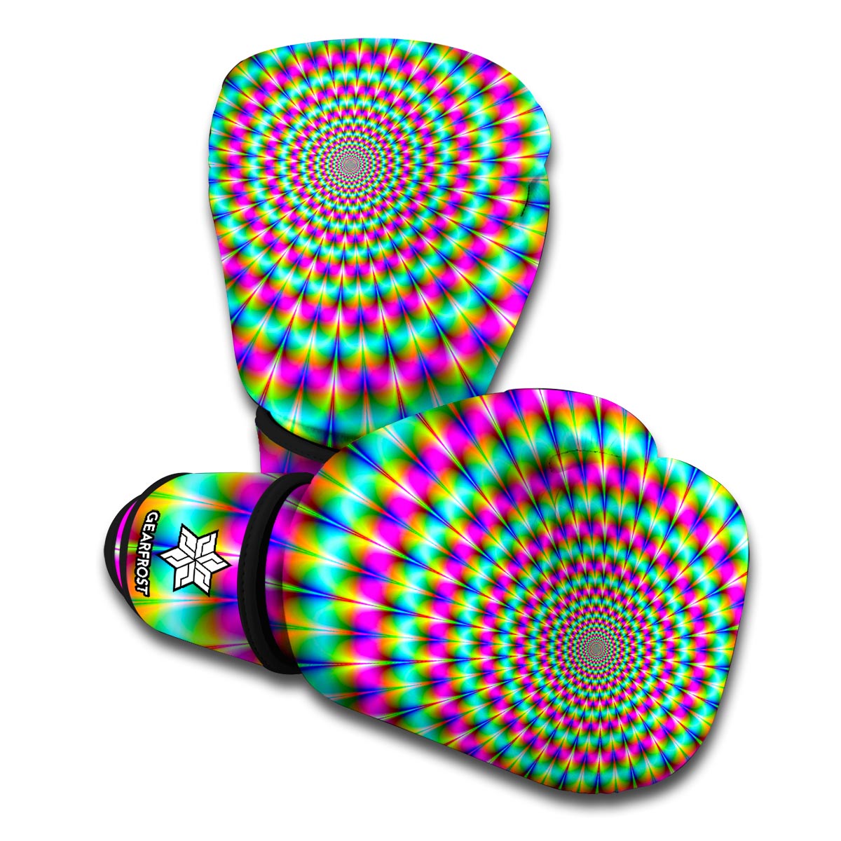 Psychedelic Rave Optical Illusion Boxing Gloves