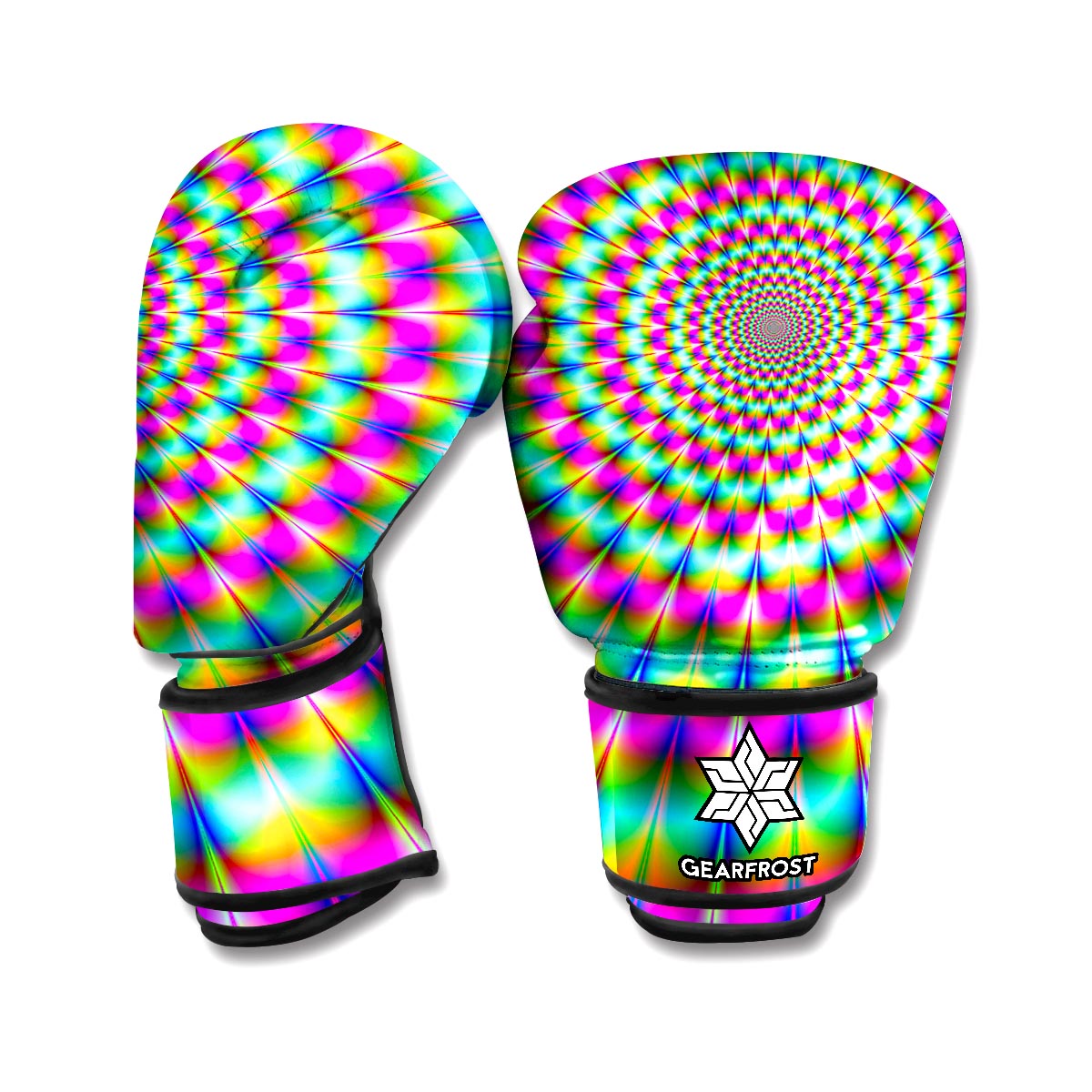 Psychedelic Rave Optical Illusion Boxing Gloves
