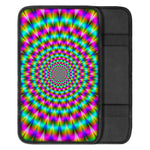Psychedelic Rave Optical Illusion Car Center Console Cover