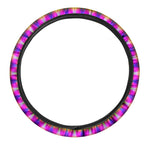 Psychedelic Rave Optical Illusion Car Steering Wheel Cover