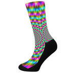 Psychedelic Rave Optical Illusion Crew Socks