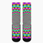 Psychedelic Rave Optical Illusion Crew Socks