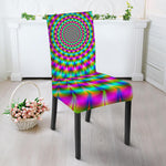 Psychedelic Rave Optical Illusion Dining Chair Slipcover
