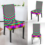 Psychedelic Rave Optical Illusion Dining Chair Slipcover