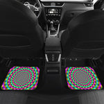 Psychedelic Rave Optical Illusion Front and Back Car Floor Mats