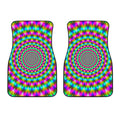 Psychedelic Rave Optical Illusion Front Car Floor Mats