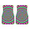 Psychedelic Rave Optical Illusion Front Car Floor Mats