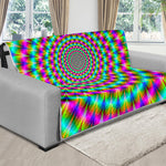 Psychedelic Rave Optical Illusion Futon Protector