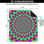 Psychedelic Rave Optical Illusion Futon Protector