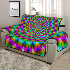 Psychedelic Rave Optical Illusion Half Sofa Protector