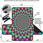 Psychedelic Rave Optical Illusion Half Sofa Protector