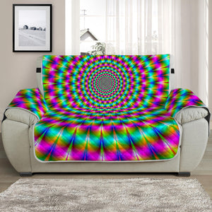 Psychedelic Rave Optical Illusion Half Sofa Protector