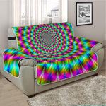 Psychedelic Rave Optical Illusion Half Sofa Protector