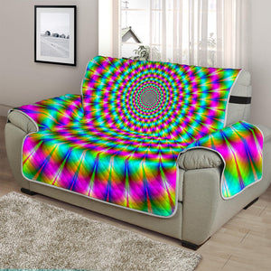 Psychedelic Rave Optical Illusion Half Sofa Protector