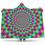 Psychedelic Rave Optical Illusion Hooded Blanket