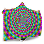 Psychedelic Rave Optical Illusion Hooded Blanket