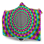 Psychedelic Rave Optical Illusion Hooded Blanket