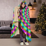 Psychedelic Rave Optical Illusion Hooded Blanket