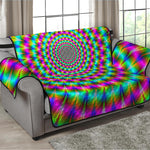 Psychedelic Rave Optical Illusion Loveseat Protector