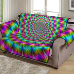 Psychedelic Rave Optical Illusion Loveseat Protector