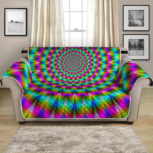 Psychedelic Rave Optical Illusion Loveseat Protector