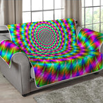 Psychedelic Rave Optical Illusion Loveseat Protector