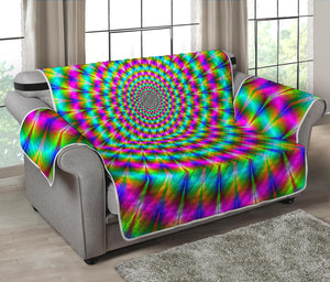 Psychedelic Rave Optical Illusion Loveseat Protector