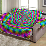 Psychedelic Rave Optical Illusion Loveseat Protector