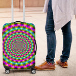 Psychedelic Rave Optical Illusion Luggage Cover GearFrost