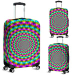 Psychedelic Rave Optical Illusion Luggage Cover GearFrost
