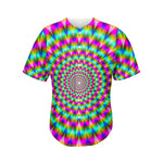 Psychedelic Rave Optical Illusion Men's Baseball Jersey