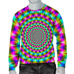 Psychedelic Rave Optical Illusion Men's Crewneck Sweatshirt GearFrost