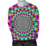 Psychedelic Rave Optical Illusion Men's Crewneck Sweatshirt GearFrost