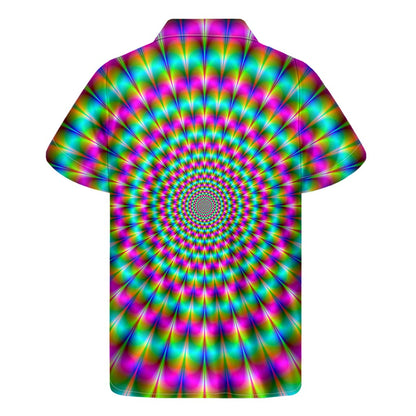 Psychedelic Rave Optical Illusion Men's Short Sleeve Shirt