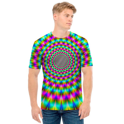 Psychedelic Rave Optical Illusion Men's T-Shirt