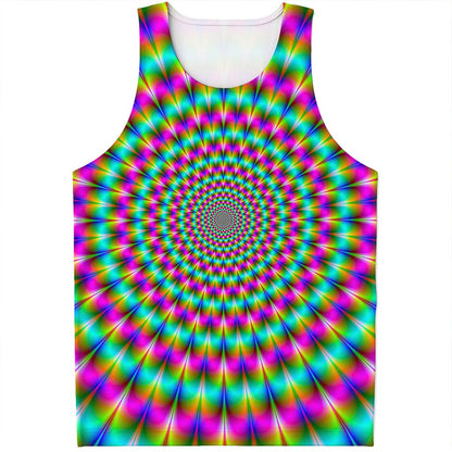 Psychedelic Rave Optical Illusion Men's Tank Top