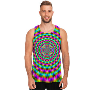 Psychedelic Rave Optical Illusion Men's Tank Top