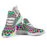 Psychedelic Rave Optical Illusion Mesh Knit Shoes GearFrost