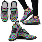 Psychedelic Rave Optical Illusion Mesh Knit Shoes GearFrost
