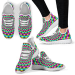 Psychedelic Rave Optical Illusion Mesh Knit Shoes GearFrost