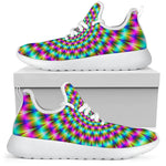Psychedelic Rave Optical Illusion Mesh Knit Shoes GearFrost