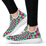 Psychedelic Rave Optical Illusion Mesh Knit Shoes GearFrost