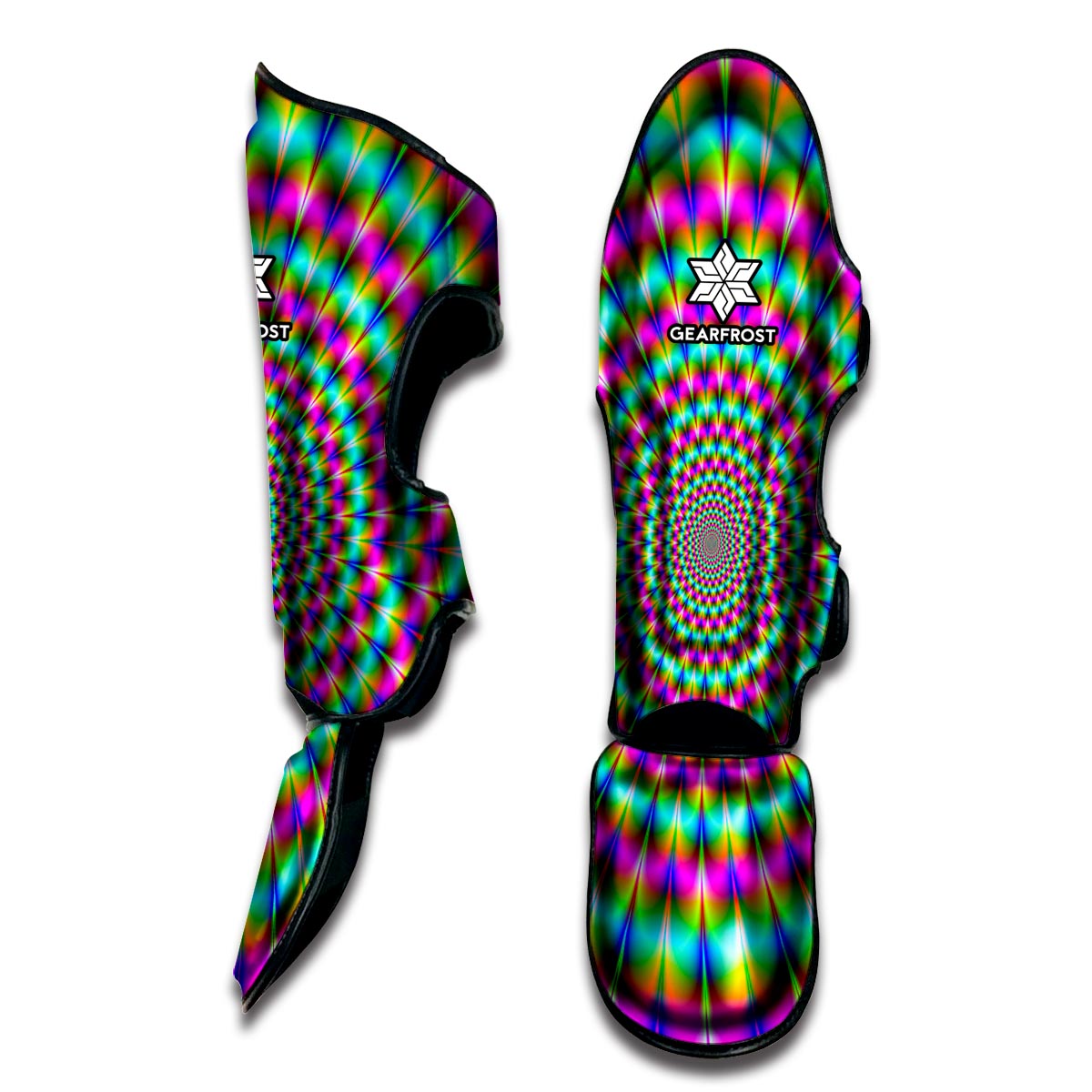 Psychedelic Rave Optical Illusion Muay Thai Shin Guard