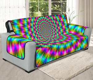 Psychedelic Rave Optical Illusion Oversized Sofa Protector