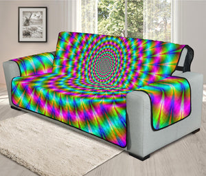 Psychedelic Rave Optical Illusion Oversized Sofa Protector