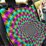 Psychedelic Rave Optical Illusion Pet Car Back Seat Cover