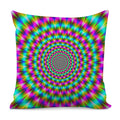 Psychedelic Rave Optical Illusion Pillow Cover
