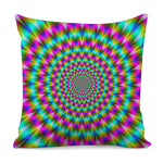 Psychedelic Rave Optical Illusion Pillow Cover