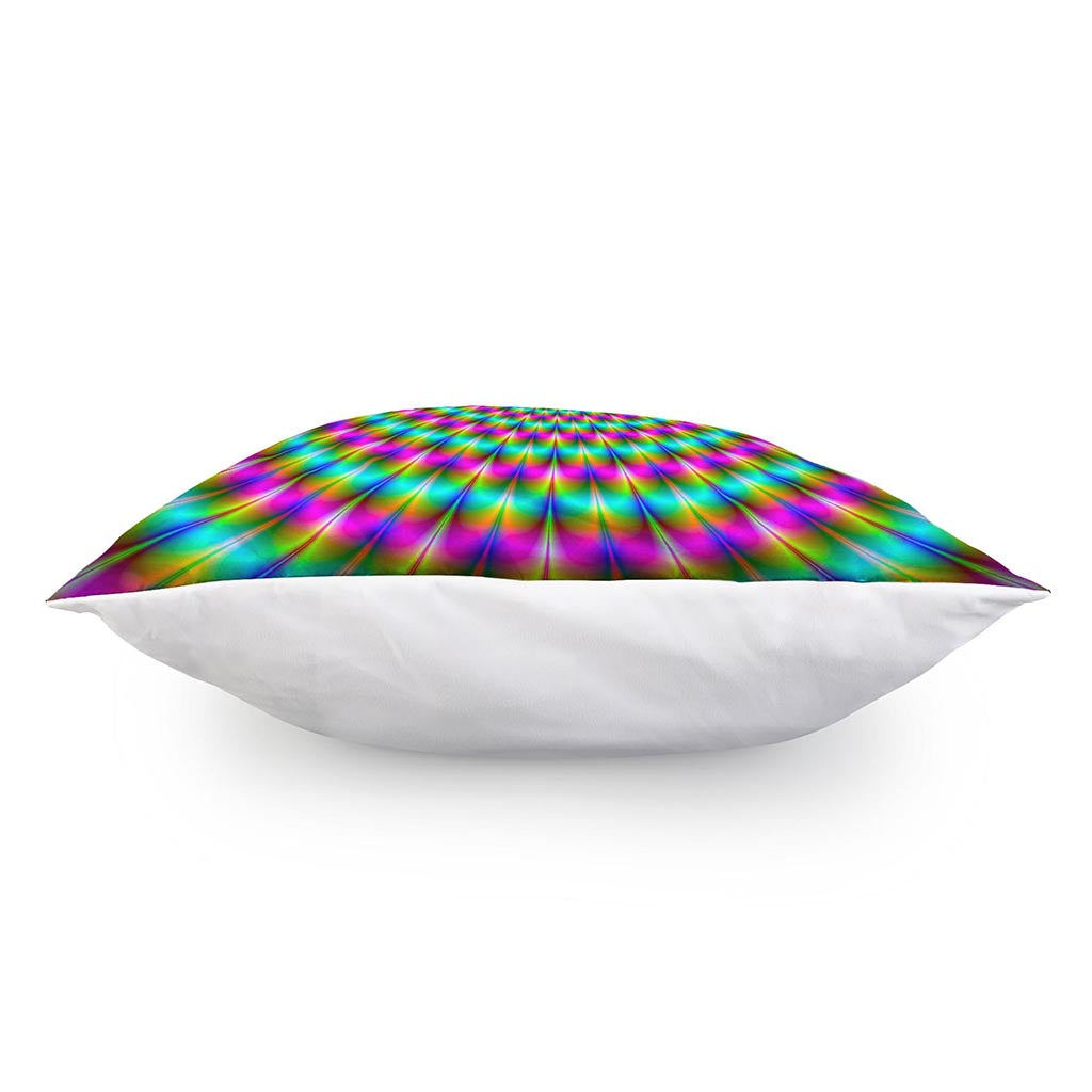 Psychedelic Rave Optical Illusion Pillow Cover